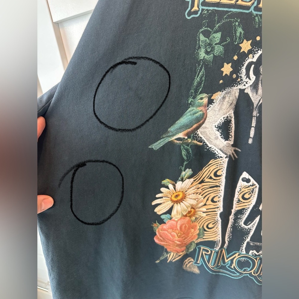 NWT Daydreamer Fleetwood Mac Rumours Graphic Tee Vintage Black T-Shirt One Size - Picture 14 of 15